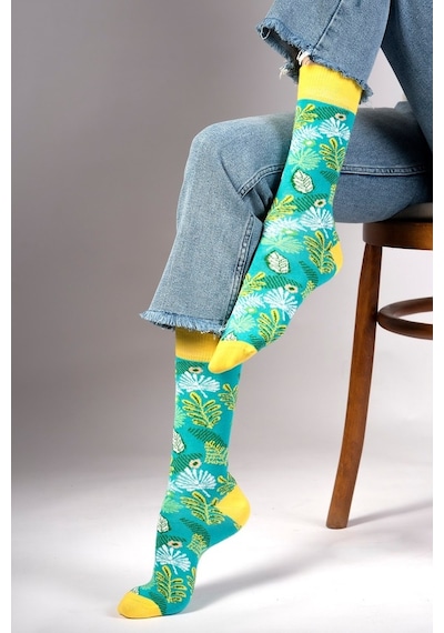 Ozzy Socks Lime Desenli Çorap Çok Renkli