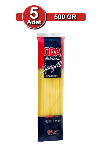Oba Spagetti Makarna 500 G X 5 Adet Aile Tipi Çoklu Paket