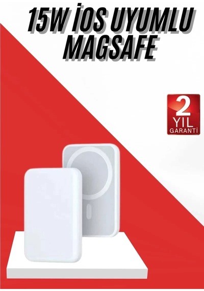 Home İos Uyumlu Magsafe Kablosuz 15w Şarj Powerbank Magesafe