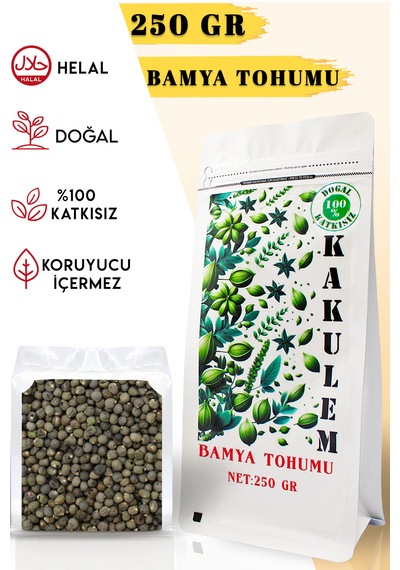 Kakulem Sertifikalı 250 Gr Yenilebilir Bamya Tohumu Katkısız Doğal