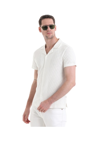 Hatemoğlu Beyaz Regular Fit Düz 100% Pamuklu Polo Yaka Tişört 35362024c017 001 Beyaz