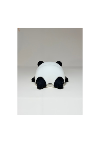 Panpo - Panda Figürlü Şarjlı Silikon Gece Lambası 3 Kademe Dokunmatik Usb-c Siyah-beyaz Siyah-beyaz