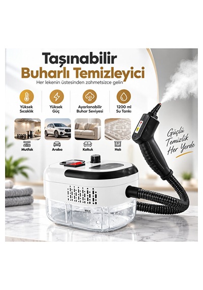 Hiltech 2500W Taşınabilir Buharlı Temizleyici