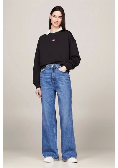 Tommy Hilfiger Kadın Badge Siyah Sweatshirt Siyah