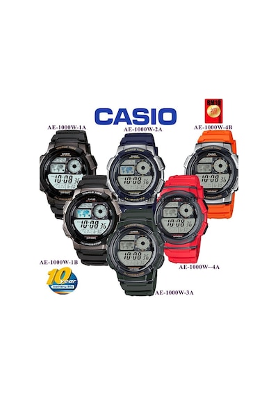 Casio Ae1000w Uyumlu Siyah Silikon Saat Kordonu