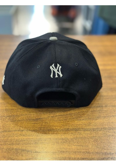 Hamze Ny Yankees Nakışlı Siyah Bej Hip Hop Snapback Rapper Basket Şapka