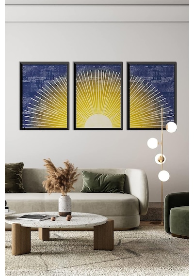 Çerçeveli Tablo Çerçeveler Dekorasyon Ev Dekoru Üçlü Çerçeve Özc-276-50x70