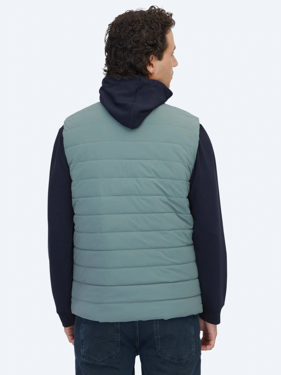 Kip Koyu Mint Regular Fit Dik Yaka Casual Dokuma Spor Yelek Koyu Mint