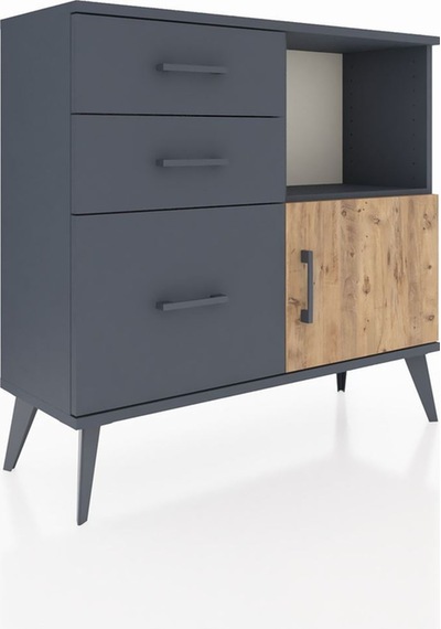 Arges Şifonyer Tek Raflı 3 Çekmeceli Tek Kapaklı 88x30x80 Antrasit-çam/antrasit Çam/antrasit Arges Şifonyer Tek Raflı 3 Çekmeceli Tek Kapaklı 88x30x80 Antrasit-çam/antrasit Çam/antrasit