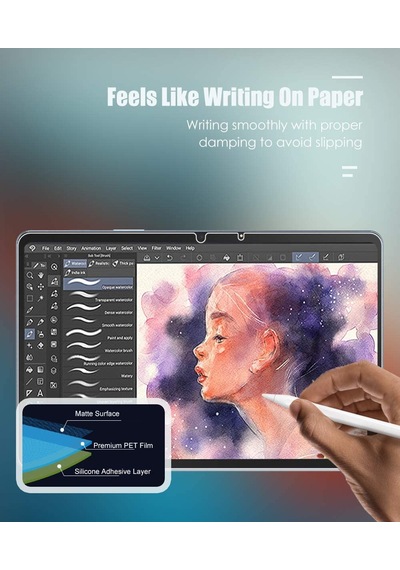 Galaxy Tab S7 T870 Uyumlu Paper-Like Ekran Koruyucu Kağıt Hissi