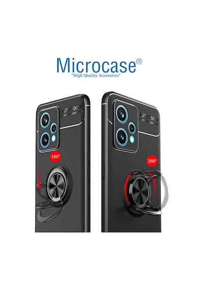 Realme 9 Pro Focus Serisi Yüzük Standlı Silikon Kılıf - Al3363