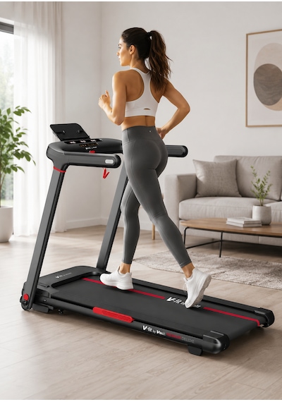 Vfit By Premium Delux Koşu Bandı, 20 Kademe Eğim, Brushless, Katlanabilir, 15 Km/s, Bluetooth