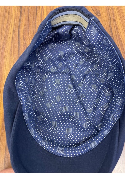 Hamze Peaky Blinders Tommy Shelby Spor Model Keten Kasket Şapka Lacivert