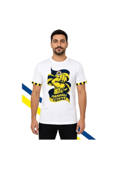 Fenerium Erkek Trıbun Fenerbahçe Yıkılmaz T-shirt Beyaz