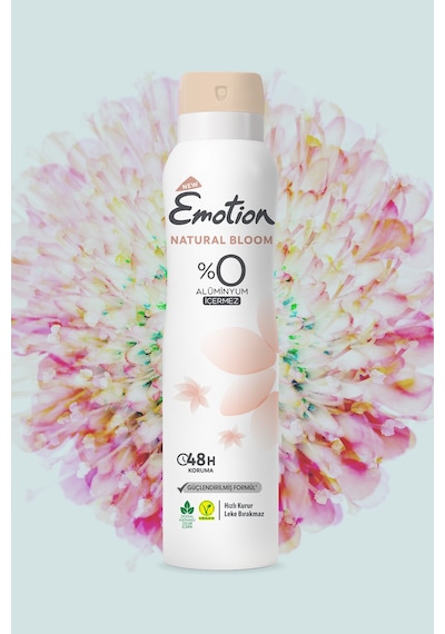 Natural Bloom Kadın Alüminyumsuz Vegan Deodorant 3x150ML Hızlı Kurur, Leke Bırakmaz