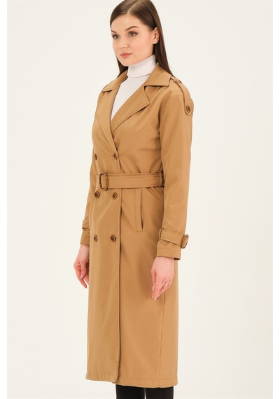 Z6737 Dewberry Bayan Trençkot-camel CAMEL