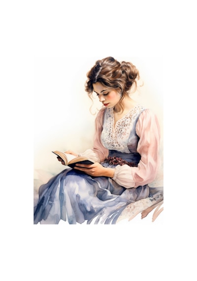Sayılarla Boyama Tablo Seti Kitap Okuyan Güzel Kız