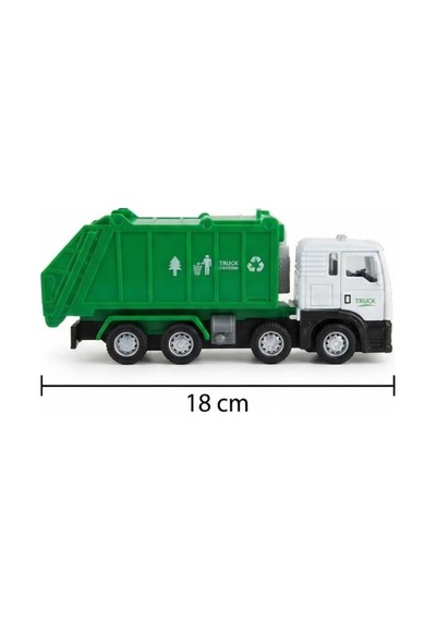 Işıklı Ve Sesli Çek Bırak Mekanizmalı 15 Cm Geri Dönüşüm Kamyonu Atık Kamyonu Oyuncak
