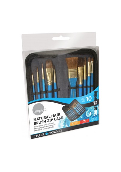 Daler Rowney Simply Natural Hair Sulu Boya Fırça Seti 10lu
