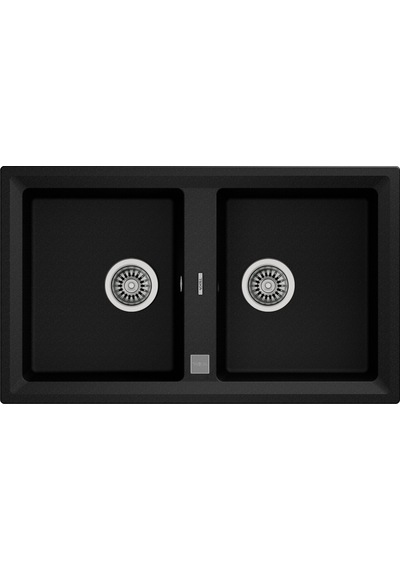 Teka Stone 90 B-Tg Çift Hazneli Tegranite Eviye - Metalik Siyah - 115260010