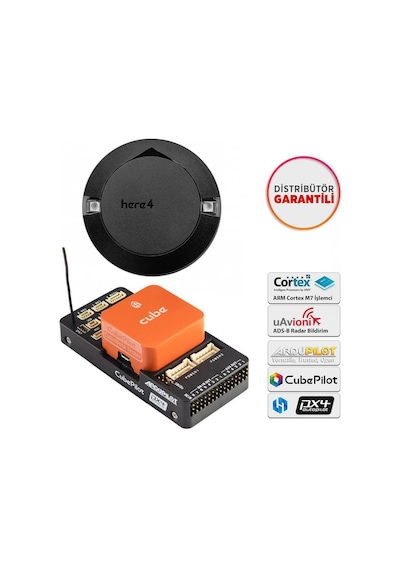 Cubepilot Pixhawk The Cube Orange Standard Set Otopilot Sistemi Ads-b Carrier Board + Pixhawk Here4 Multiband Rtk Gps / Gnss Distribütör Garantili