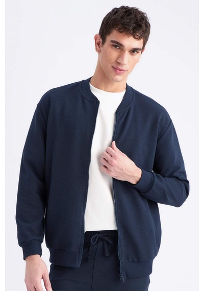 DeFacto Relax Fit Kolej Yaka Dokulu Bomber Hırka D7930AX25SPNV135 DeFacto Relax Fit Kolej Yaka Dokulu Bomber Hırka D7930AX25SPNV135