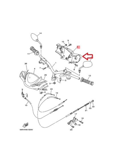 Yamaha Nouvo 115 Or.  Kilometre Muhafaza / Kapak 5Lw-F6145-10