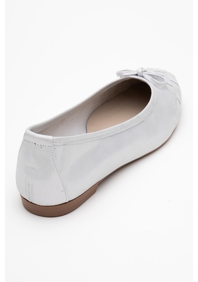 Luvishoes Luvi Shoes 03 Beyaz Simli Hakiki Deri Kadın Babet Ayakkabı Beyaz