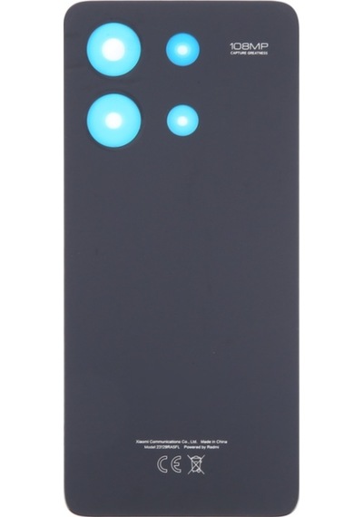 Redmi Note 13 Uyumlu Arka Pil Kapağı Siyah Çok Renkli