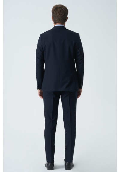 White Stone Carlisle T2455 Slim Fit 6 Drop Düz Takım Elbise Laci-laci Lacivert