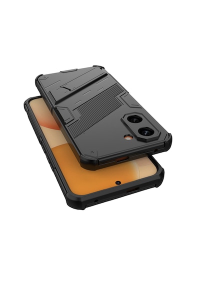 Microcase Poco X8 Pro 5g / Redmi Turbo 5 5g İle Uyumlu Matrix Serisi Armor Standlı Mükemmel Koruma Kılıf - Siyah Al3416