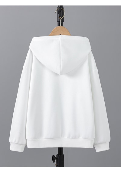 Uyguntarz Unisex Duffy Baskılı Oversize Genel Beyaz