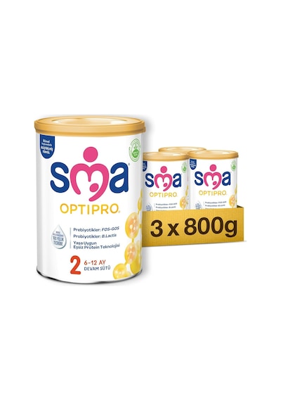 Sma Optipro 2 Devam Sütü 6-12 Ay, 800 G X 3 Adet