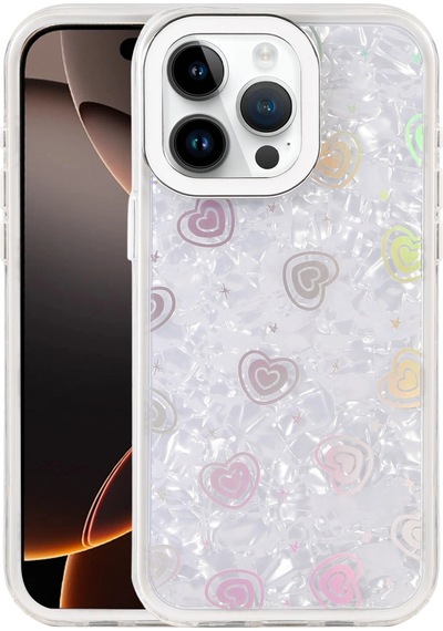 Apple  Uyumlu  iPhone 14 Pro Max Lumi Desenli Kapak Beyaz
