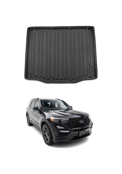Ford Explorer Ev 2024+ Uyumlu Araca Özel Kauçuk Tpe Bagaj Havuzu Siyah Üst Kademe İçin