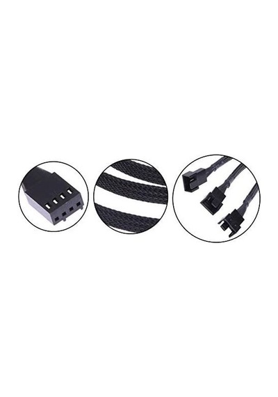 Fan Çoklayıcı Y PWM Kablo 4 Pin Dişi - 2x 3 Pin + 1x 4 Pin Erkek