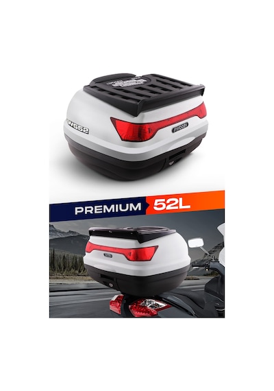 Wogen Wg52 Premium Arka Çanta 52 Litre Beyaz + Karbon Dizlik He Siyah