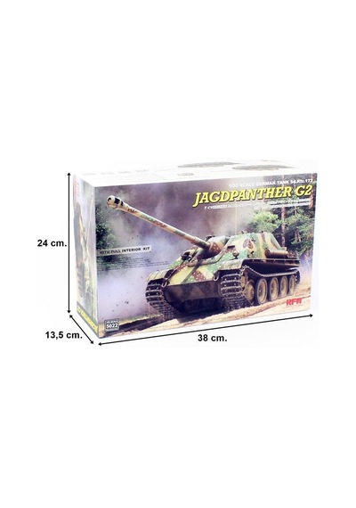 Rfm 5022 1/35 Ölçek, Jagdpanther G2, İç Detaylı İmha Tanklı, Plastik Model Kiti-55489