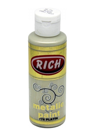 Metalik Akrilik Boya 120cc. N:776 Platin 0000 Naturel
