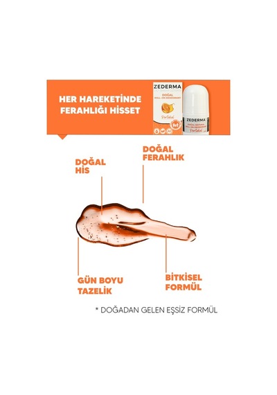 Zederma Doğal Roll-on Deodorant Portakal