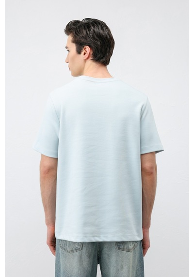 Antioch Regular Fit Basic Erkek T-shirt Bebe Mavisi