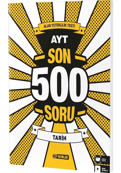 Ayt Tarih Son 500 Soru Hız Yayınları N11.6395