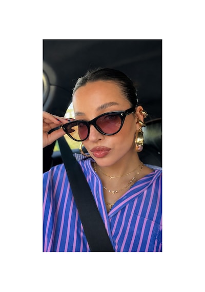 Rigel Üçgen Vintage Ultra Hafif Uv400 Filtreli Kadın Güneş Gözlüğü Kahverengi