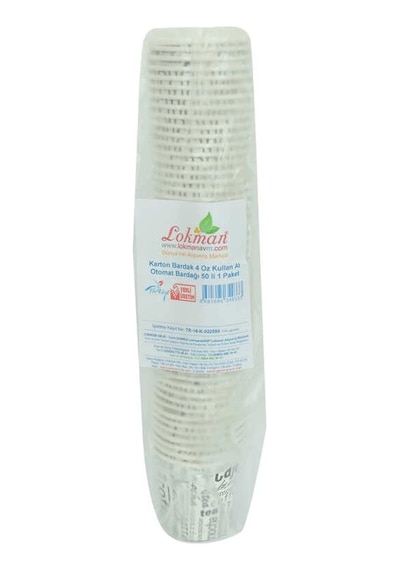 Karton Bardak 4 Oz Kullan At Çay Kahve Sıcak Kağıt Otomat Bardağı 50 Li 1 Paket Diğer