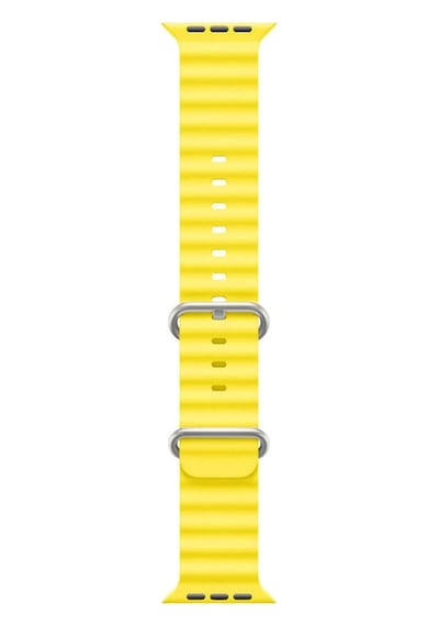 Apple Uyumlu Watch 1 2 3 4 5 6 7 8 Se Ultra 42/44/45/49mm Ocean Loop Tokalı Kayış Kordon - Sarı