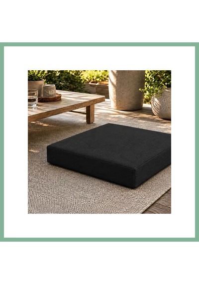 Bşkvirgo Kare Blok Minder 50 50 7 Cm Siyah İç Mekân Bsk2026