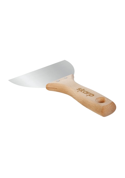 Skarp Profesyonel Macun Spatulası , 6 Cm Paslanmaz Çelik Ahşap Saplı Ispatula