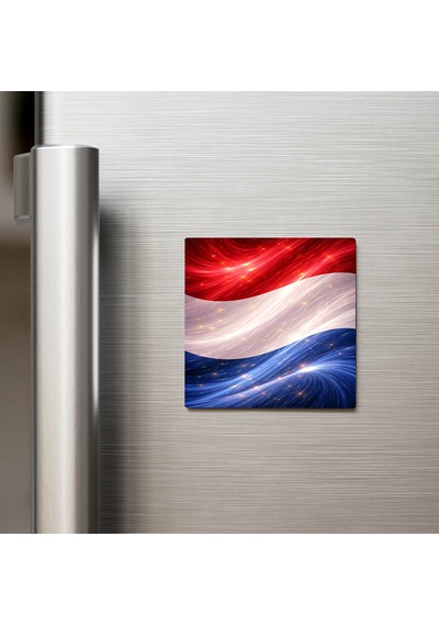 Hollanda Netherlands Abstract Ülke Bayraklı Buzdolap Magneti - 9x9 Cm
