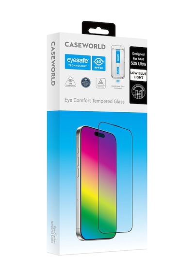 Galaxy Uyumlu S25 Ultra Caseworld Applicator Serisi 2.5d Eyesafe Teknolojili 0.25mm Ekran Koruyucuşeffaf