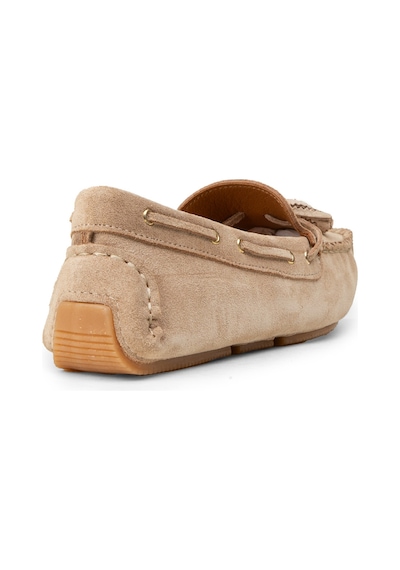Deery Kadın Süet Bej Püsküllü Loafer Ayakkabı - Dl506zbejc01